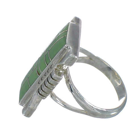 Turquoise Southwest Silver Ring Size 5 QX80319